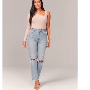 Abercrombie & Fitch Light Blue Cropped Jeans